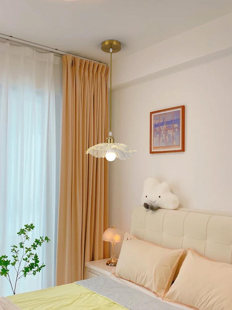 Glass Flower Pendant Light In Dining Room