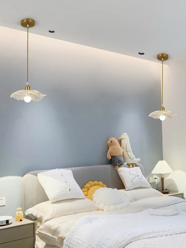Glass Flower Pendant Light In Dining Room