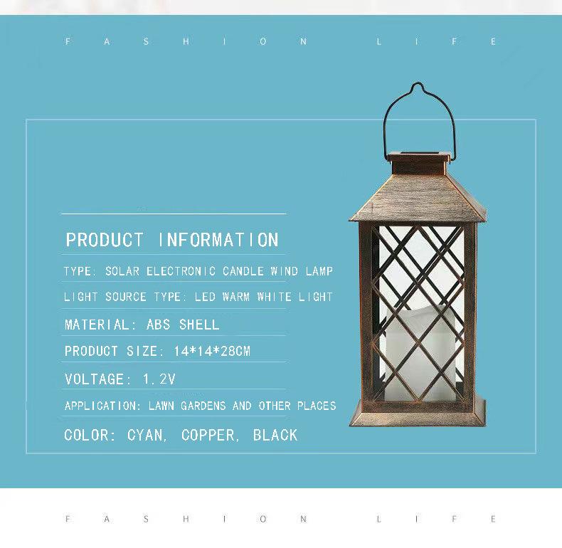 Solar Iron Landscape Lights For Outdoor