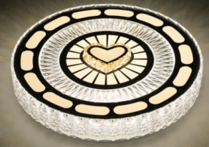 Dimmable Round Crystal Ceiling Lamp