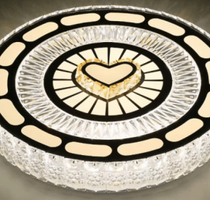 Dimmable Round Crystal Ceiling Lamp