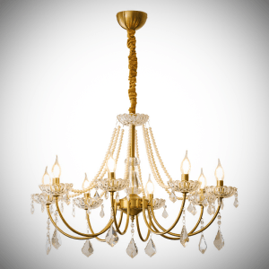 Pearl Chain Candle Pendant Lights