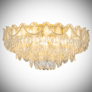 French Ring Crystal Ceiling Lamp