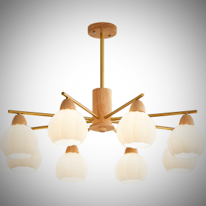 Original Wood Cream Style Home Chandelier