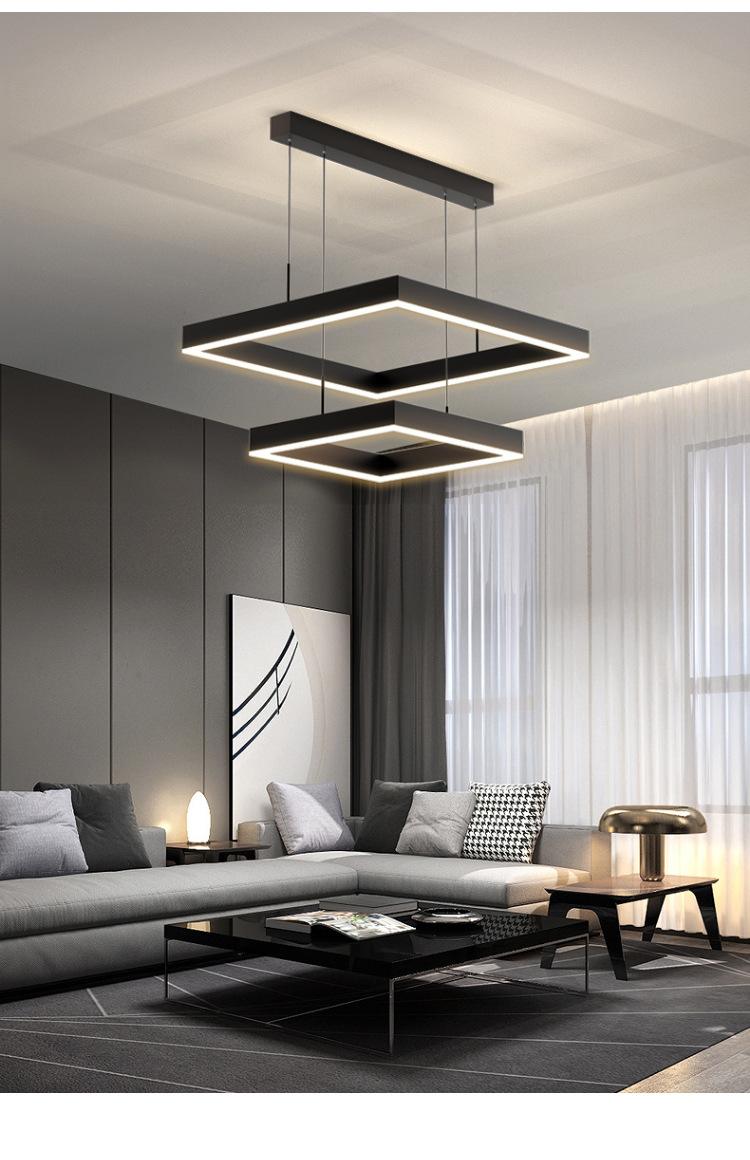 JXC-CDL-A1 Square Double-Layer Chandelier