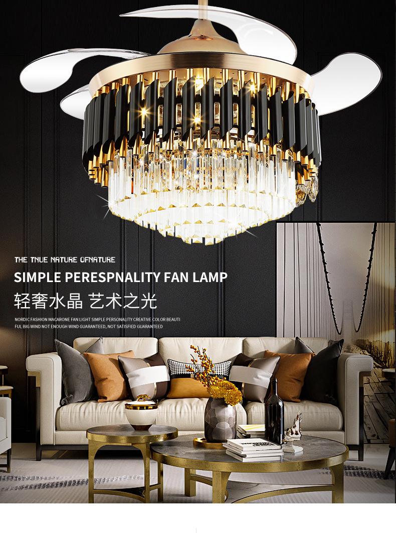 Invisible Crystal Ceiling Fan Light